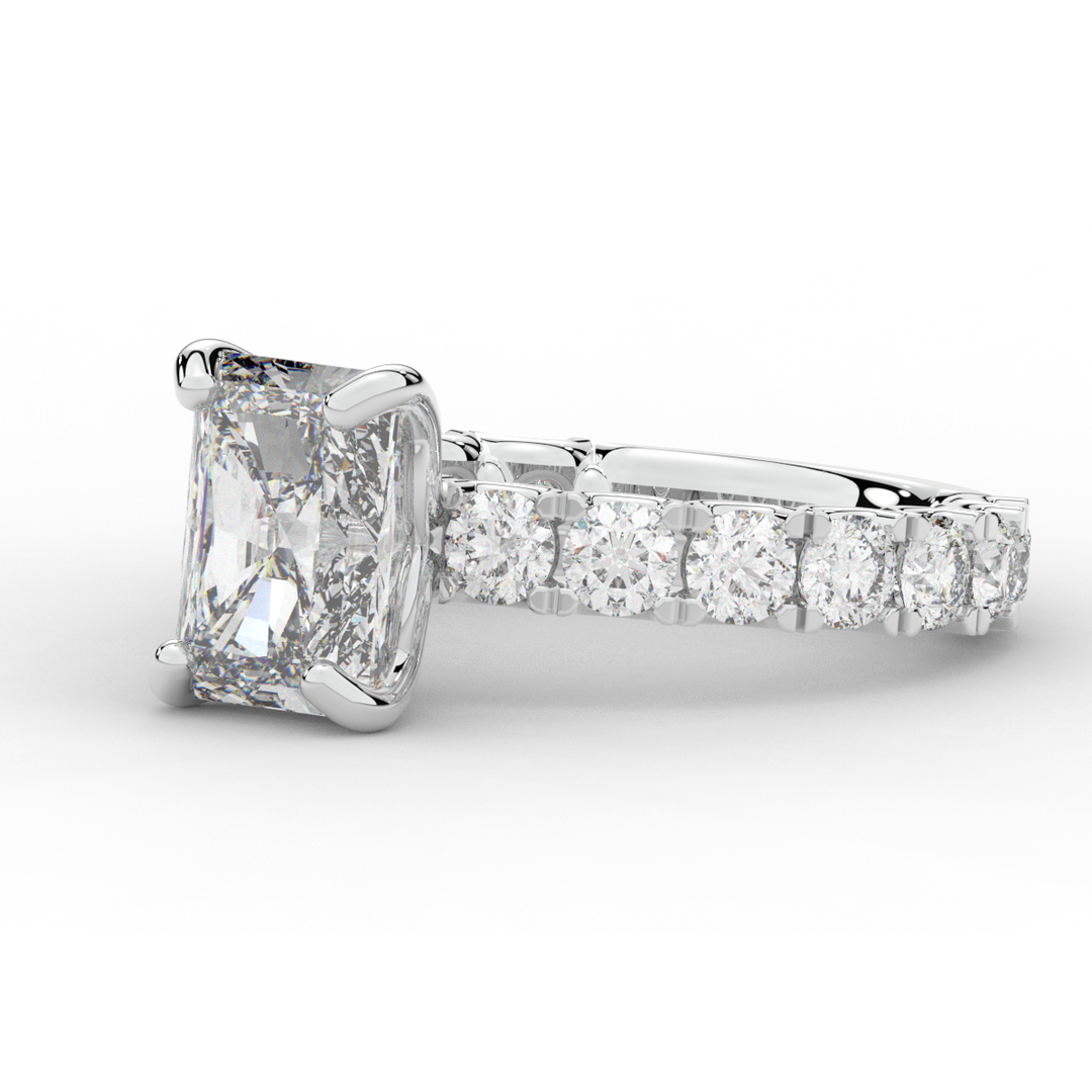 4.35CT.TW RADIANT LAB DIAMOND ENGAGEMENT RING - Nazarelle