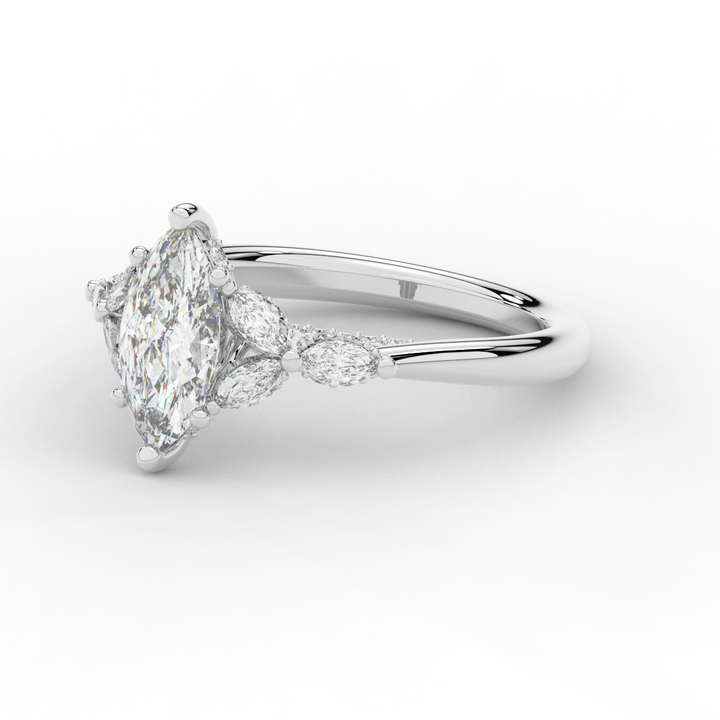 1.50CT.TW MARQUISE LAB DIAMOND ENGAGEMENT RING - Nazarelle