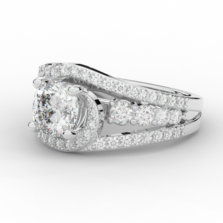 3.30CT.TW CUSHION LAB DIAMOND ENGAGEMENT RING - Nazarelle