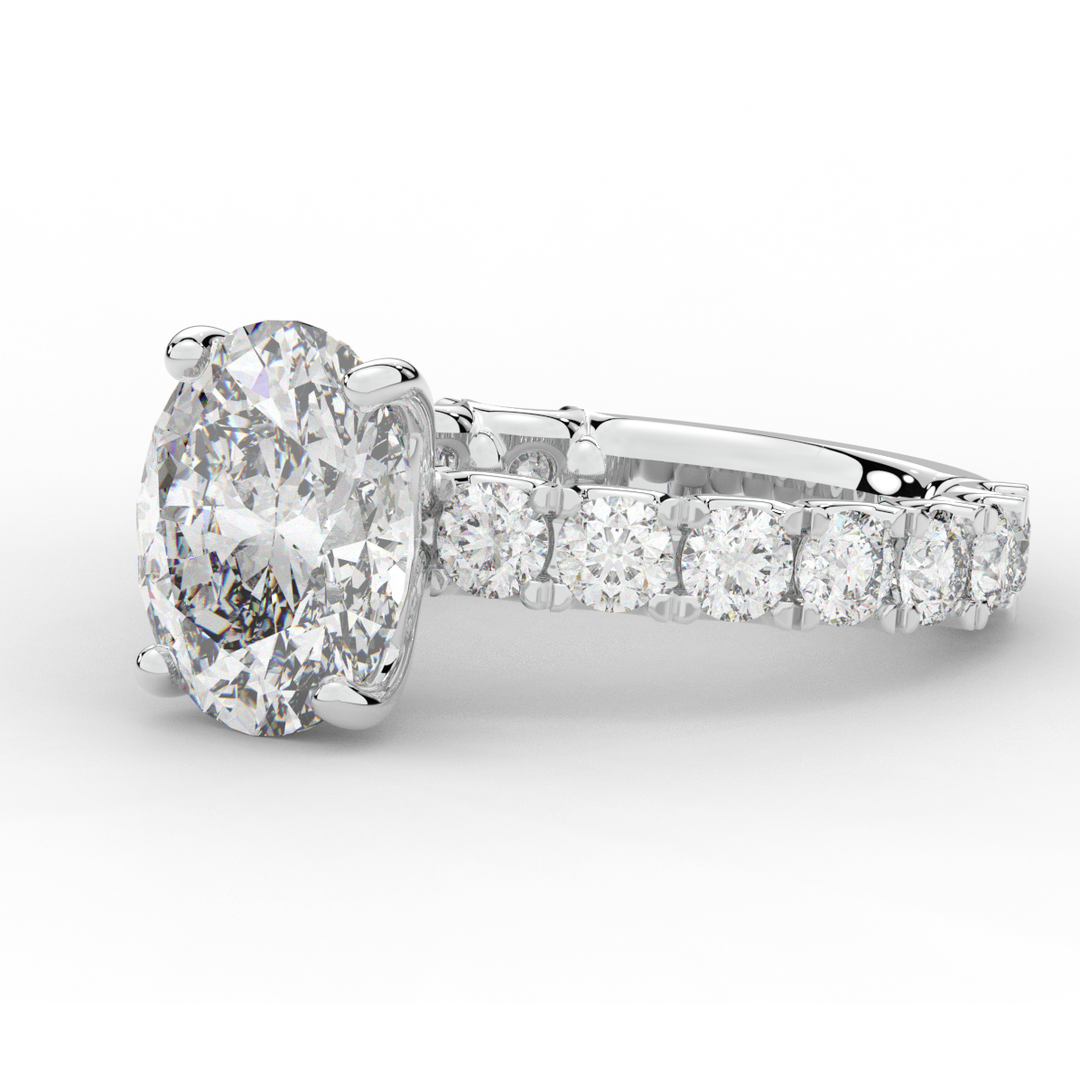 4.35CT.TW OVAL LAB DIAMOND ENGAGEMENT RING - Nazarelle