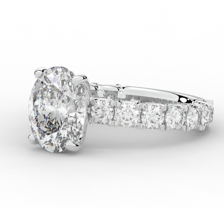 4.35CT.TW OVAL LAB DIAMOND ENGAGEMENT RING - Nazarelle