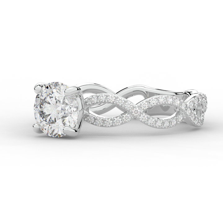 1.30CT.TW ROUND LAB DIAMOND ENGAGEMENT RING - Nazarelle