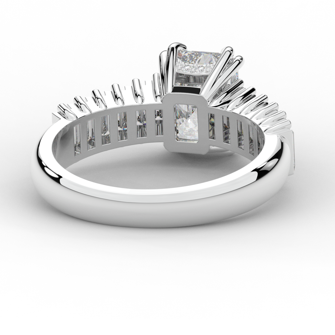 2.60CT.TW RADIANT LAB DIAMOND ENGAGEMENT RING - Nazarelle
