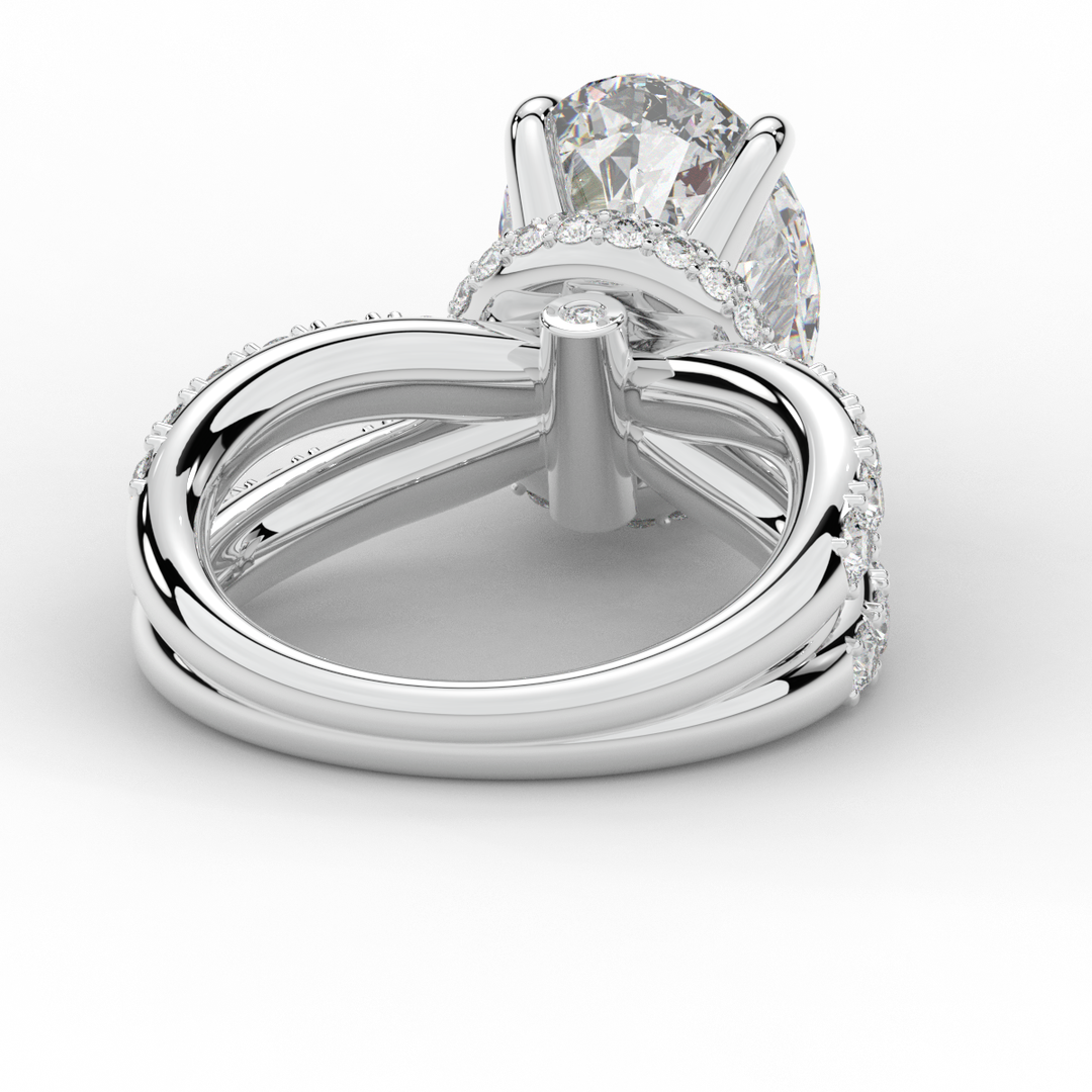 6.25CT.TW OVAL LAB DIAMOND ENGAGEMENT RING - Nazarelle