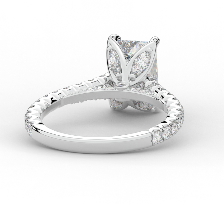 2.70CT.TW RADIANT LAB DIAMOND SOLITAIRE ENGAGEMENT RING - Nazarelle