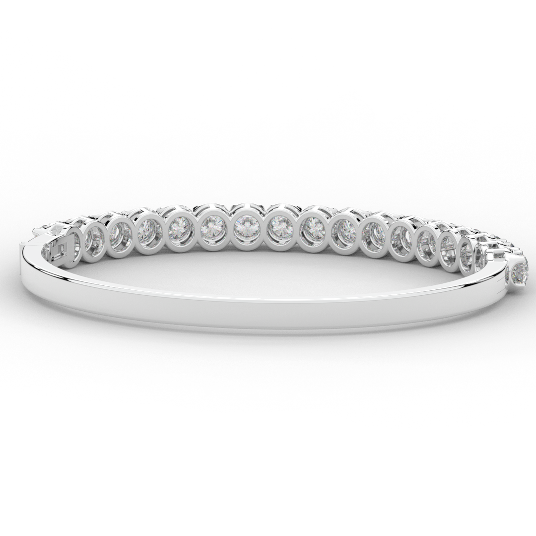 5.00CT.TW ROUND LAB DIAMOND BANGLE - Nazarelle