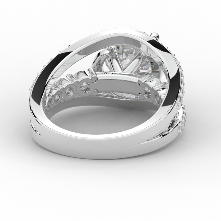 3.30CT.TW ROUND LAB DIAMOND ENGAGEMENT RING - Nazarelle