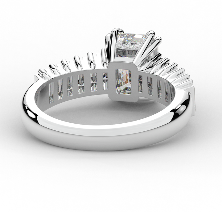 2.60CT.TW EMERALD CUT LAB DIAMOND ENGAGEMENT RING - Nazarelle