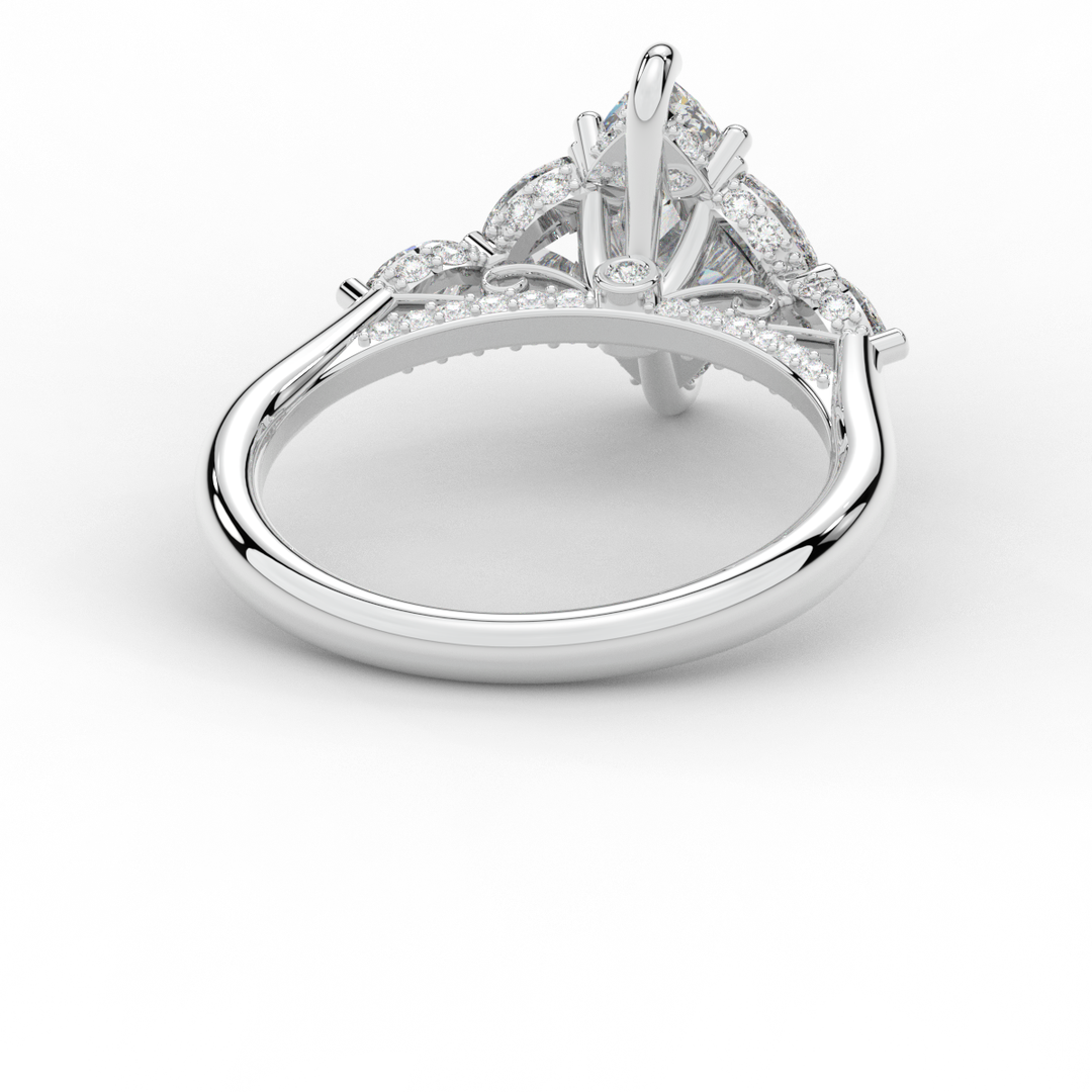 1.50CT.TW MARQUISE LAB DIAMOND ENGAGEMENT RING - Nazarelle