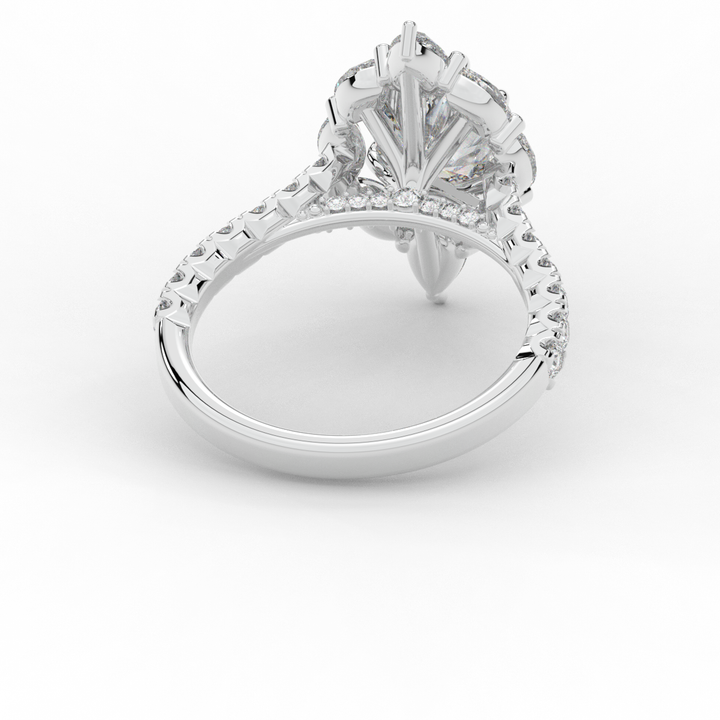 2.75CT.TW OVAL LAB DIAMOND HALO ENGAGEMENT RING - Nazarelle