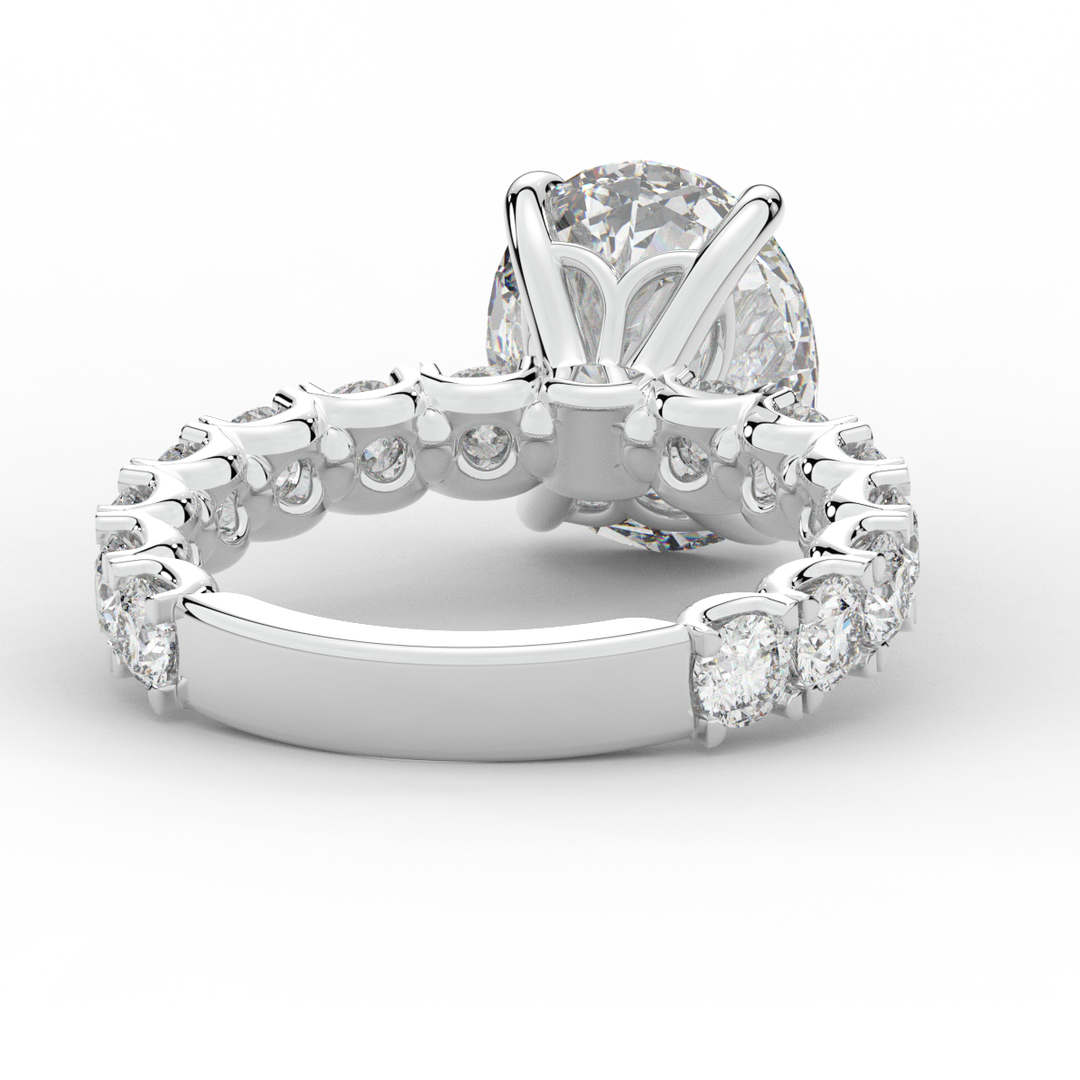 4.35CT.TW OVAL LAB DIAMOND ENGAGEMENT RING - Nazarelle