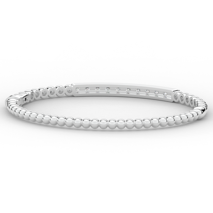 1.10CT.TW ROUND LAB DIAMOND BANGLE - Nazarelle