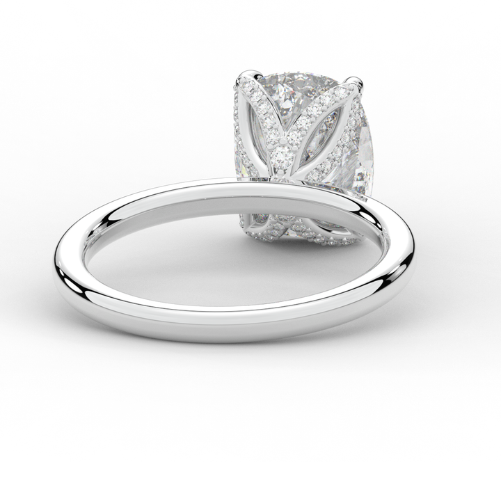 3.10CT.TW CUSHION LAB DIAMOND ENGAGEMENT RING - Nazarelle