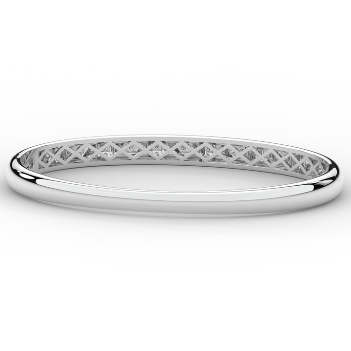 1.25CT.TW ROUND LAB DIAMOND BANGLE - Nazarelle