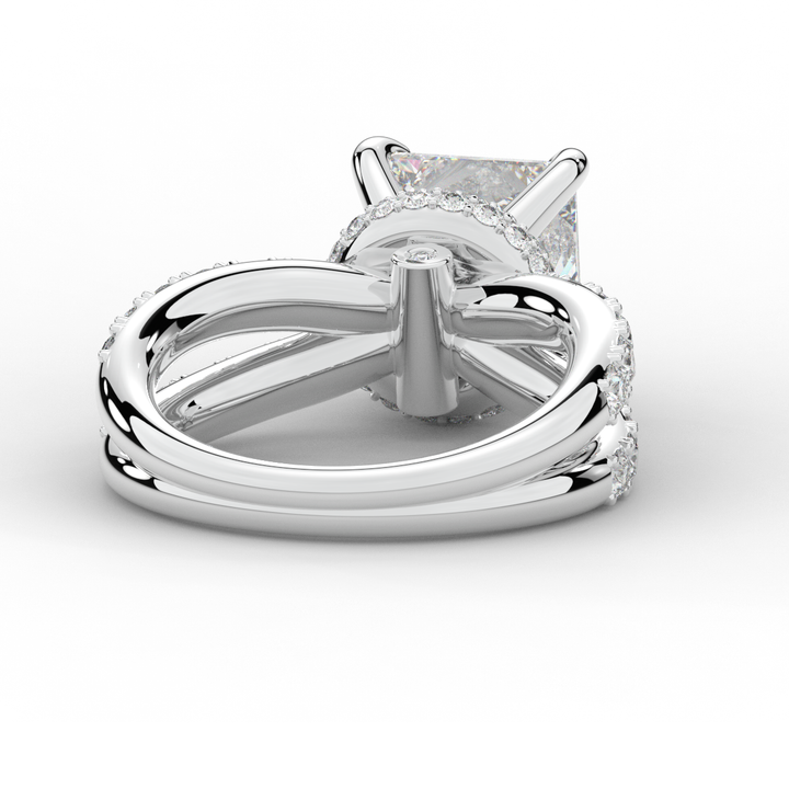 5.25CT.TW PRINCESS LAB DIAMOND ENGAGEMENT RING - Nazarelle