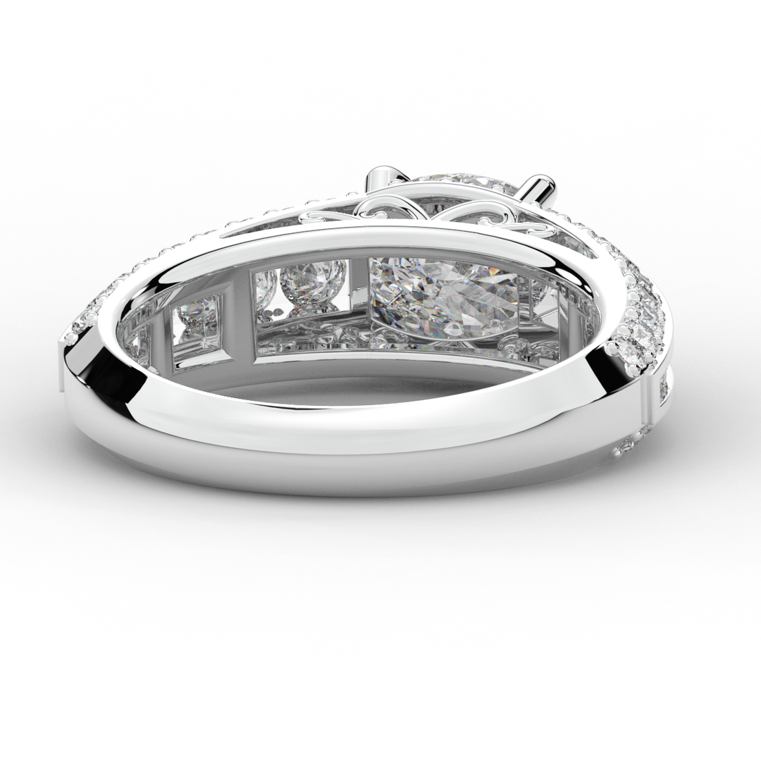 1.80CT.TW OVAL LAB DIAMOND SOLITAIRE ENGAGEMENT RING - Nazarelle
