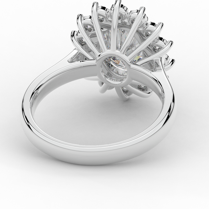 2.65CT.TW OVAL LAB DIAMOND HALO ENGAGEMENT RING - Nazarelle