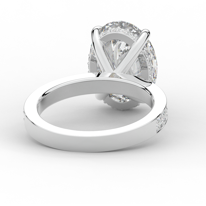 4.30CT.TW OVAL LAB DIAMOND BAND ENGAGEMENT RING - Nazarelle