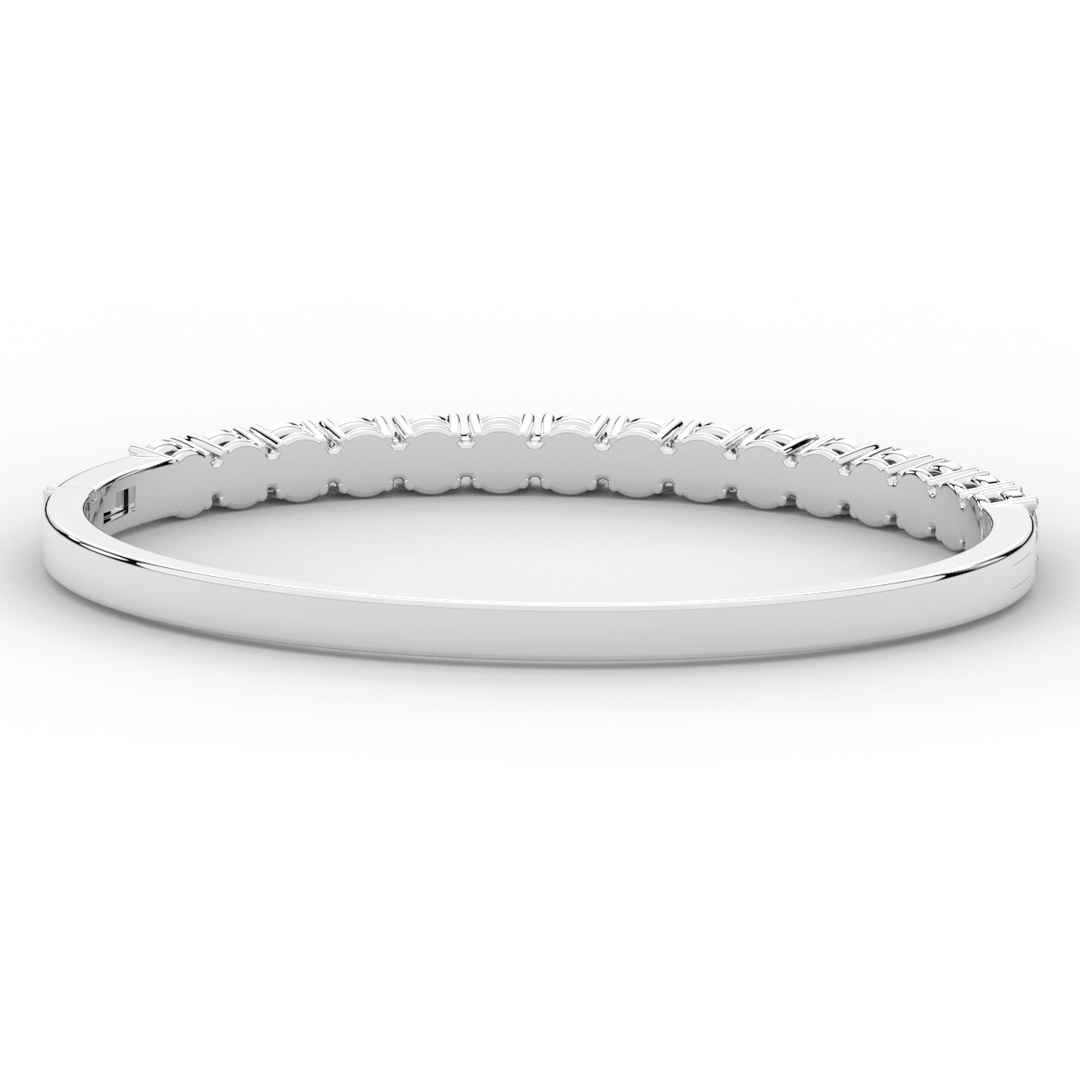 4.70CT.TW ROUND LAB DIAMOND BANGLE - Nazarelle