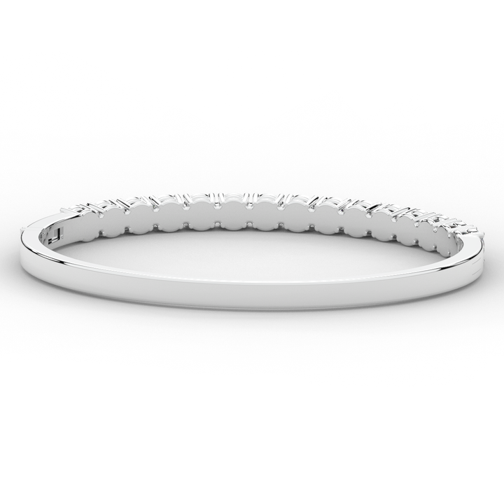 4.70CT.TW ROUND LAB DIAMOND BANGLE - Nazarelle