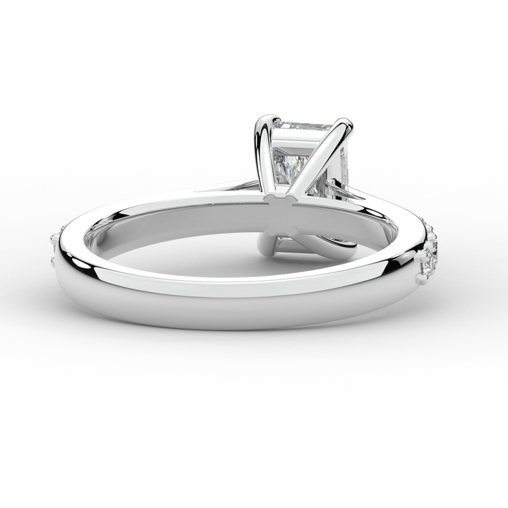 1.25CT.TW RADIANT LAB DIAMOND SOLITAIRE ENGAGEMENT RING - Nazarelle