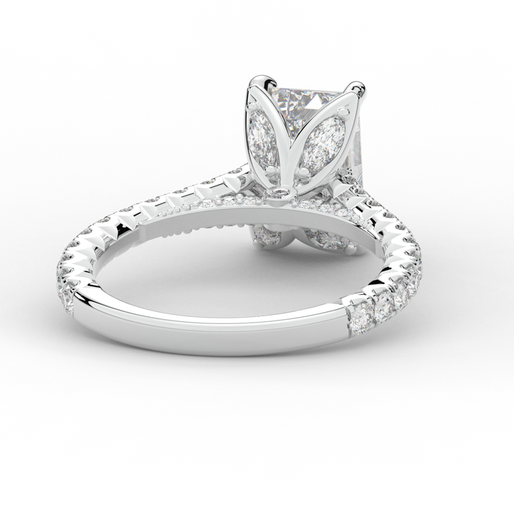 2.70CT.TW EMERALD CUT LAB DIAMOND SOLITAIRE ENGAGEMENT RING - Nazarelle