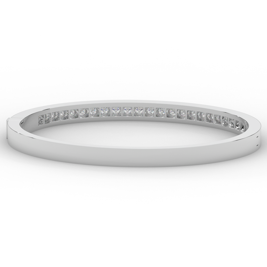 1.25CT.TW ROUND LAB DIAMOND BANGLE - Nazarelle