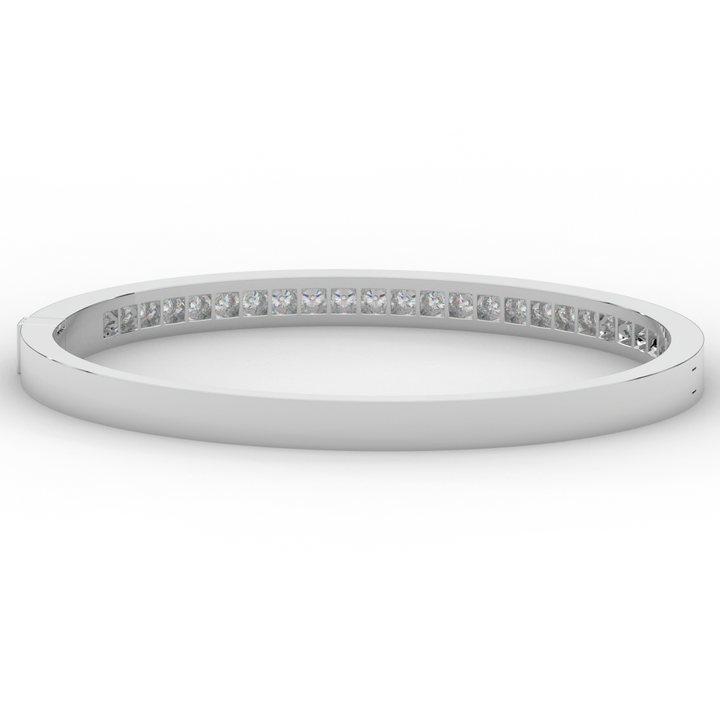 1.25CT.TW ROUND LAB DIAMOND BANGLE - Nazarelle