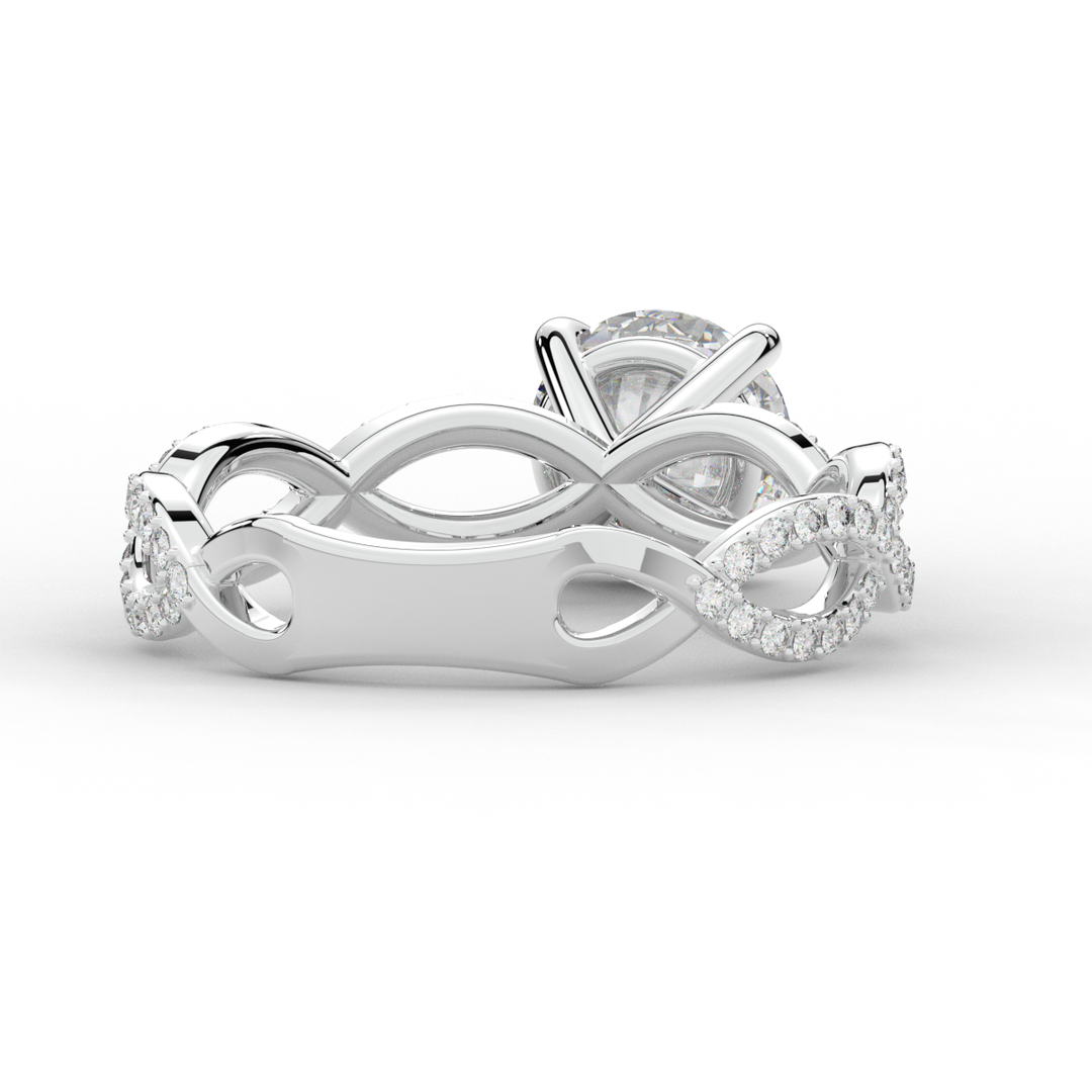 1.30CT.TW ROUND LAB DIAMOND ENGAGEMENT RING - Nazarelle