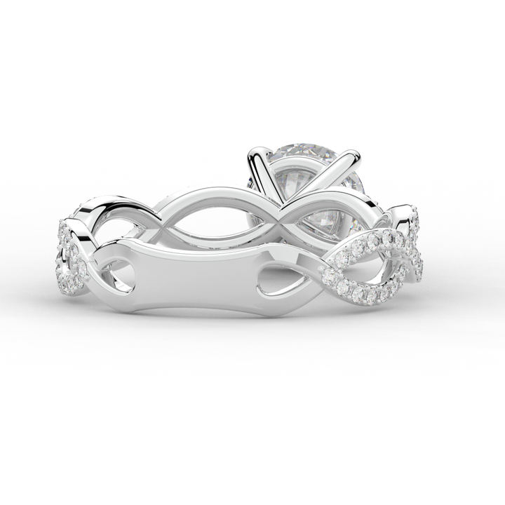 1.30CT.TW ROUND LAB DIAMOND ENGAGEMENT RING - Nazarelle