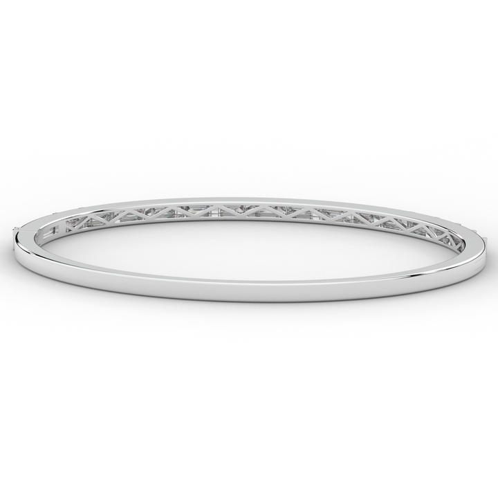 1.50CT.TW BAGUETTE LAB DIAMOND SHARED PRONG BANGLE - Nazarelle