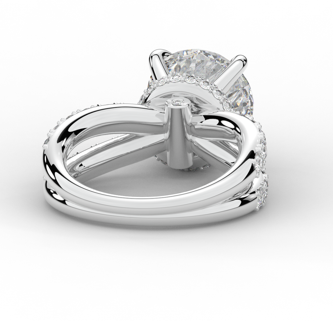 6.25CT.TW ROUND LAB DIAMOND ENGAGEMENT RING - Nazarelle