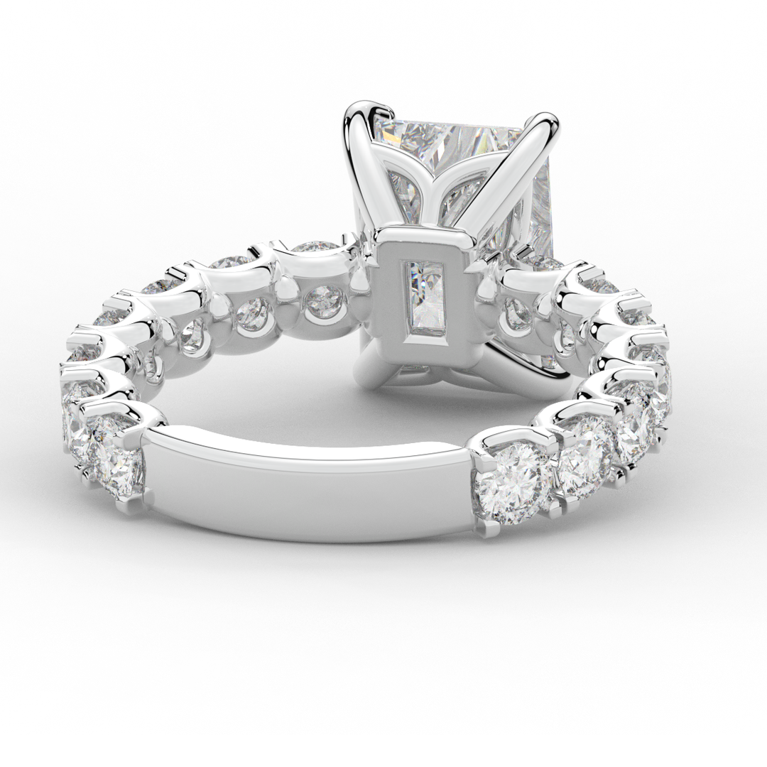4.35CT.TW RADIANT LAB DIAMOND ENGAGEMENT RING - Nazarelle