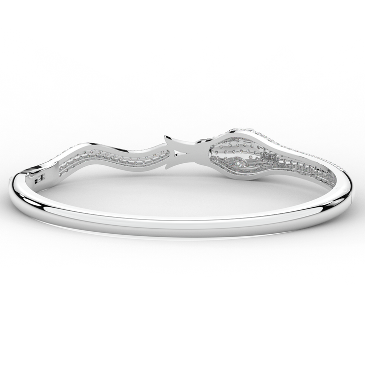 2.00CT.TW ROUND AND PEAR LAB DIAMOND SNAKE BANGLE - Nazarelle