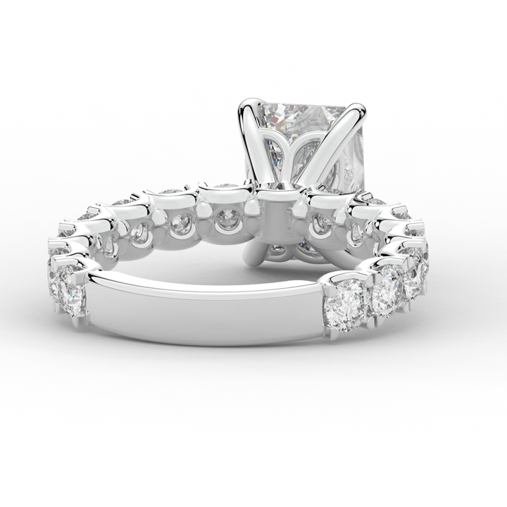 4.35CT.TW EMERALD CUT LAB DIAMOND ENGAGEMENT RING - Nazarelle