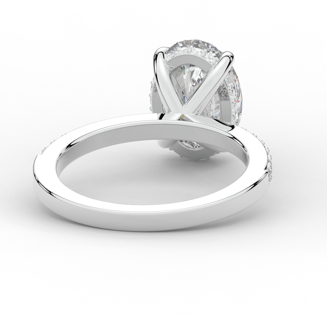 2.70CT.TW OVAL LAB DIAMOND SOLITAIRE ENGAGEMENT RING - Nazarelle