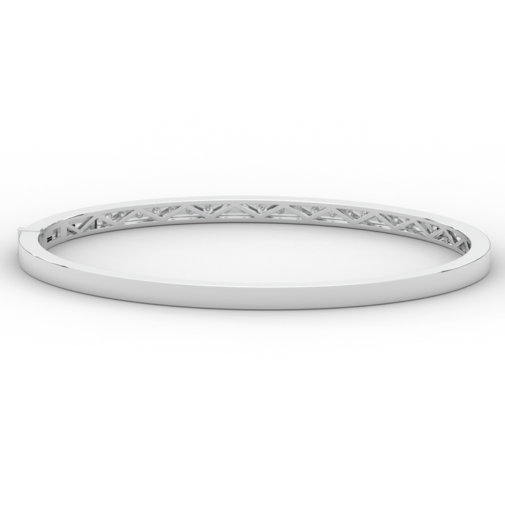 0.90CT.TW ROUND LAB DIAMOND BANGLE - Nazarelle
