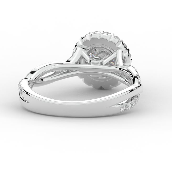 1.30CT.TW ROUND LAB DIAMOND ENGAGEMENT RING - Nazarelle