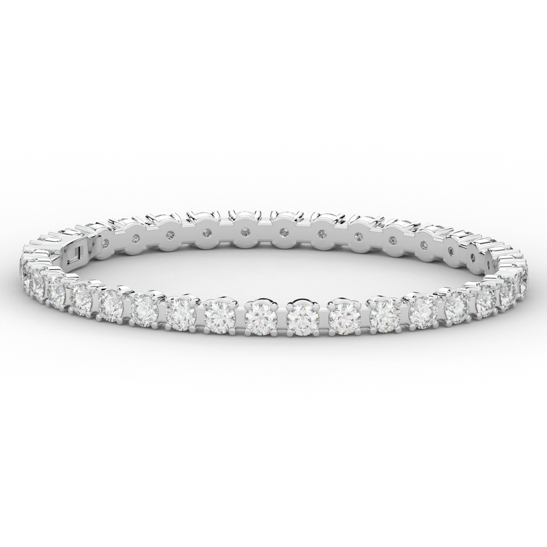 9.00CT.TW ROUND LAB DIAMOND ETERNITY BANGLE - Nazarelle