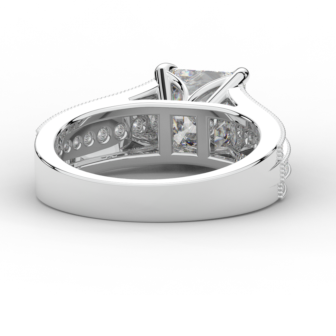 3.55CT.TW ASSCHER LAB DIAMOND ENGAGEMENT RING - Nazarelle