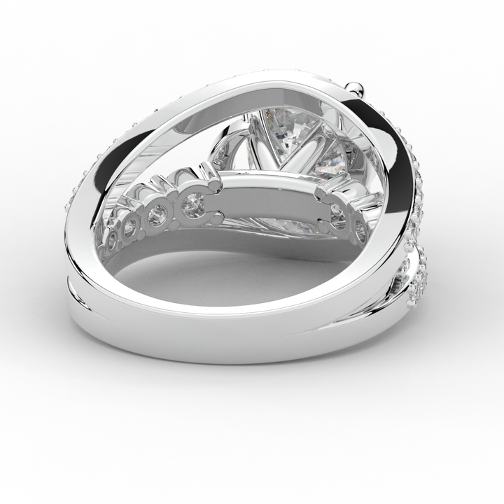 3.30CT.TW CUSHION LAB DIAMOND ENGAGEMENT RING - Nazarelle