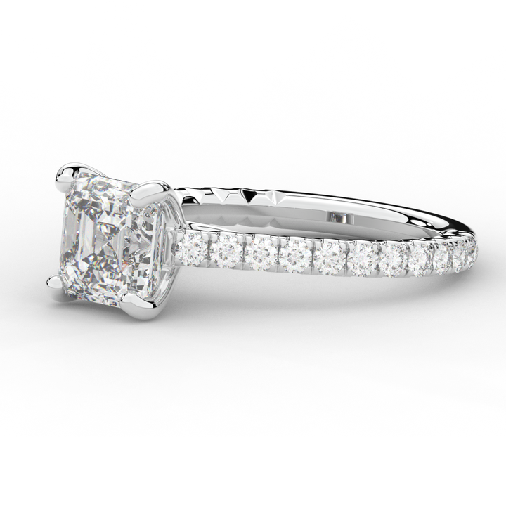 2.40CT.TW ASSCHER LAB DIAMOND ENGAGEMENT RING - Nazarelle