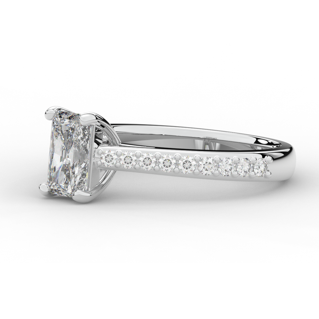 1.25CT.TW RADIANT LAB DIAMOND SOLITAIRE ENGAGEMENT RING - Nazarelle