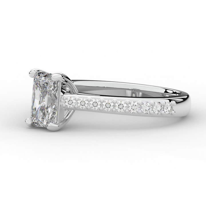 1.25CT.TW RADIANT LAB DIAMOND SOLITAIRE ENGAGEMENT RING - Nazarelle