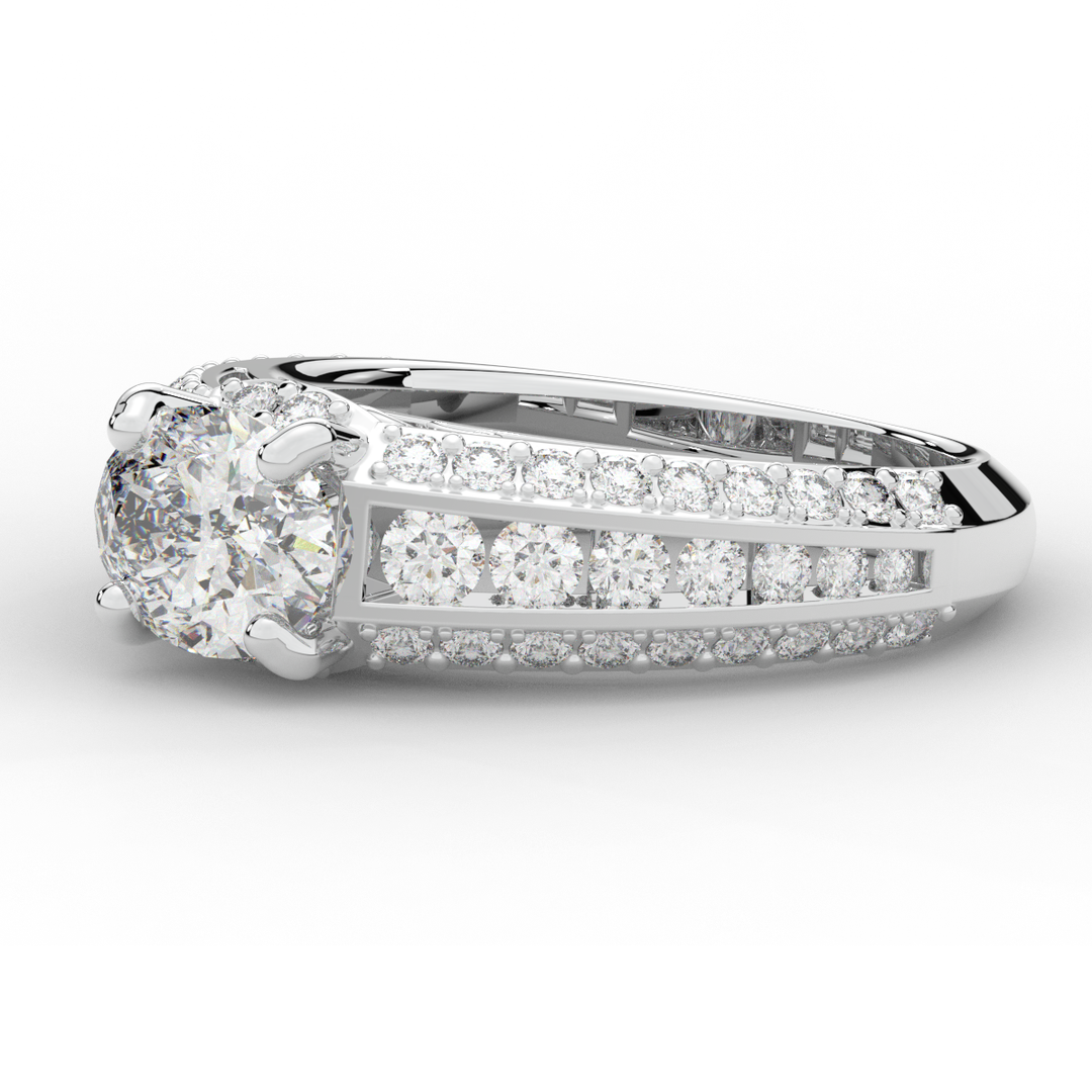 1.80CT.TW OVAL LAB DIAMOND SOLITAIRE ENGAGEMENT RING - Nazarelle