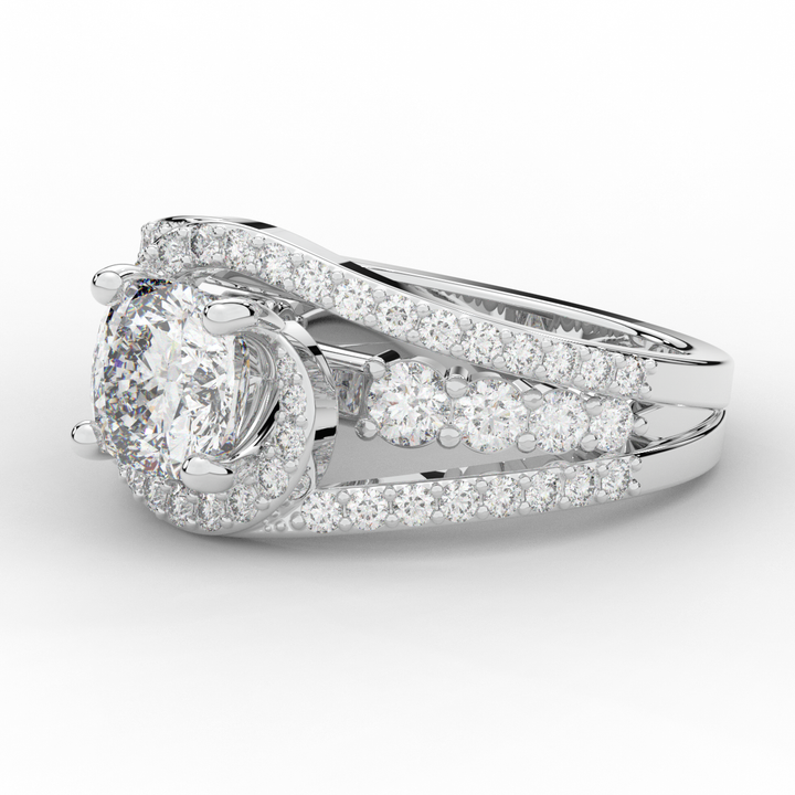 3.30CT.TW CUSHION LAB DIAMOND ENGAGEMENT RING - Nazarelle