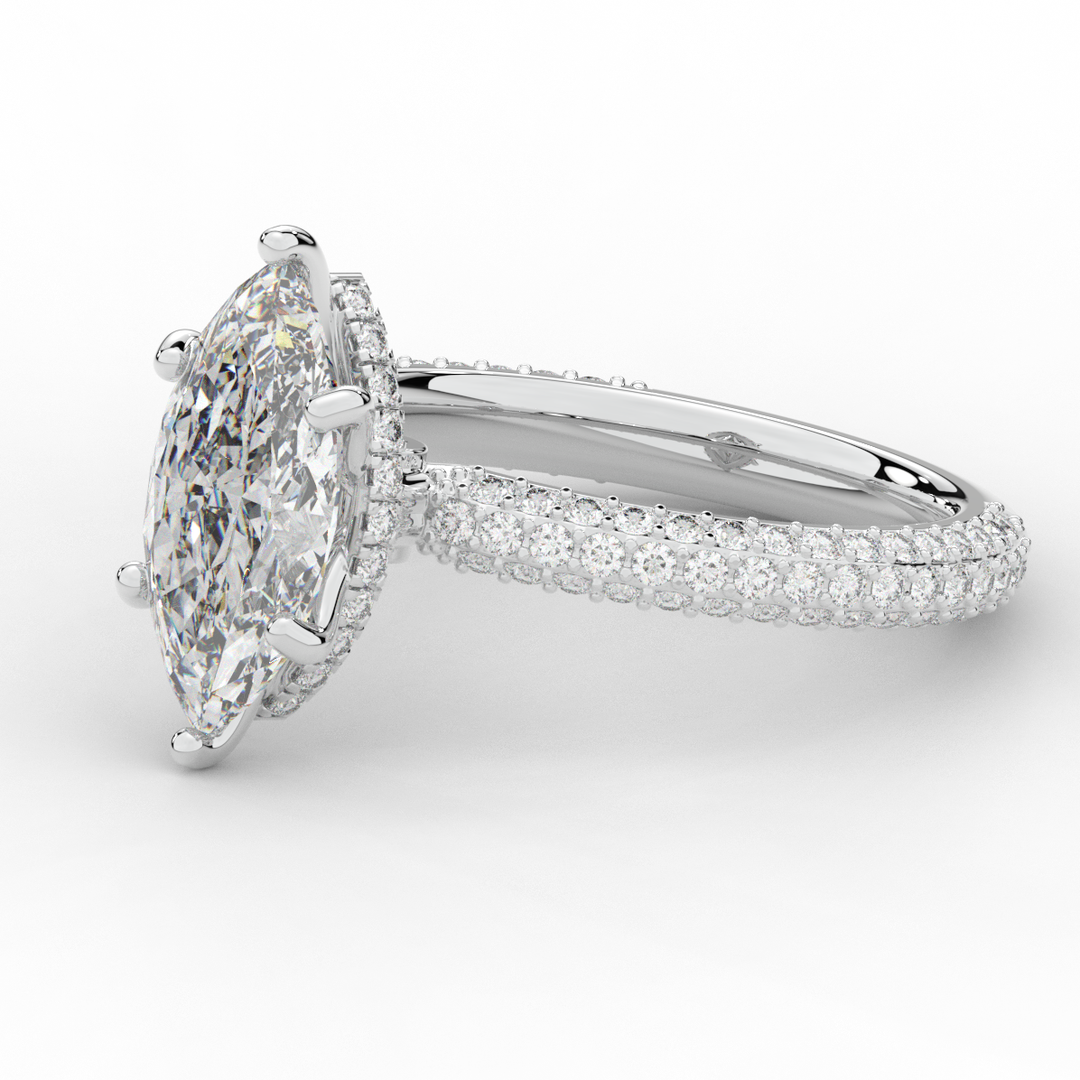 2.60CT.TW MARQUISE LAB DIAMOND ENGAGEMENT RING - Nazarelle