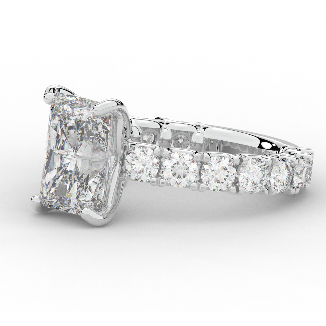 4.35CT.TW RADIANT LAB DIAMOND ENGAGEMENT RING - Nazarelle