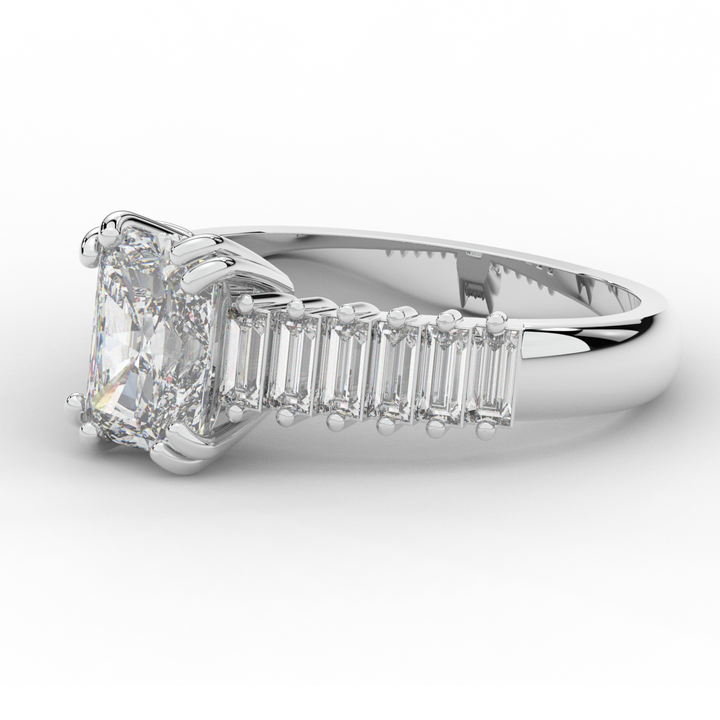 2.60CT.TW RADIANT LAB DIAMOND ENGAGEMENT RING - Nazarelle