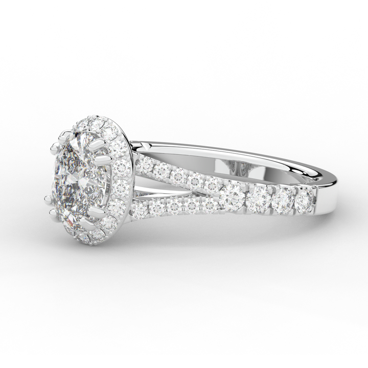 1.60CT.TW OVAL LAB DIAMOND ENGAGEMENT RING - Nazarelle